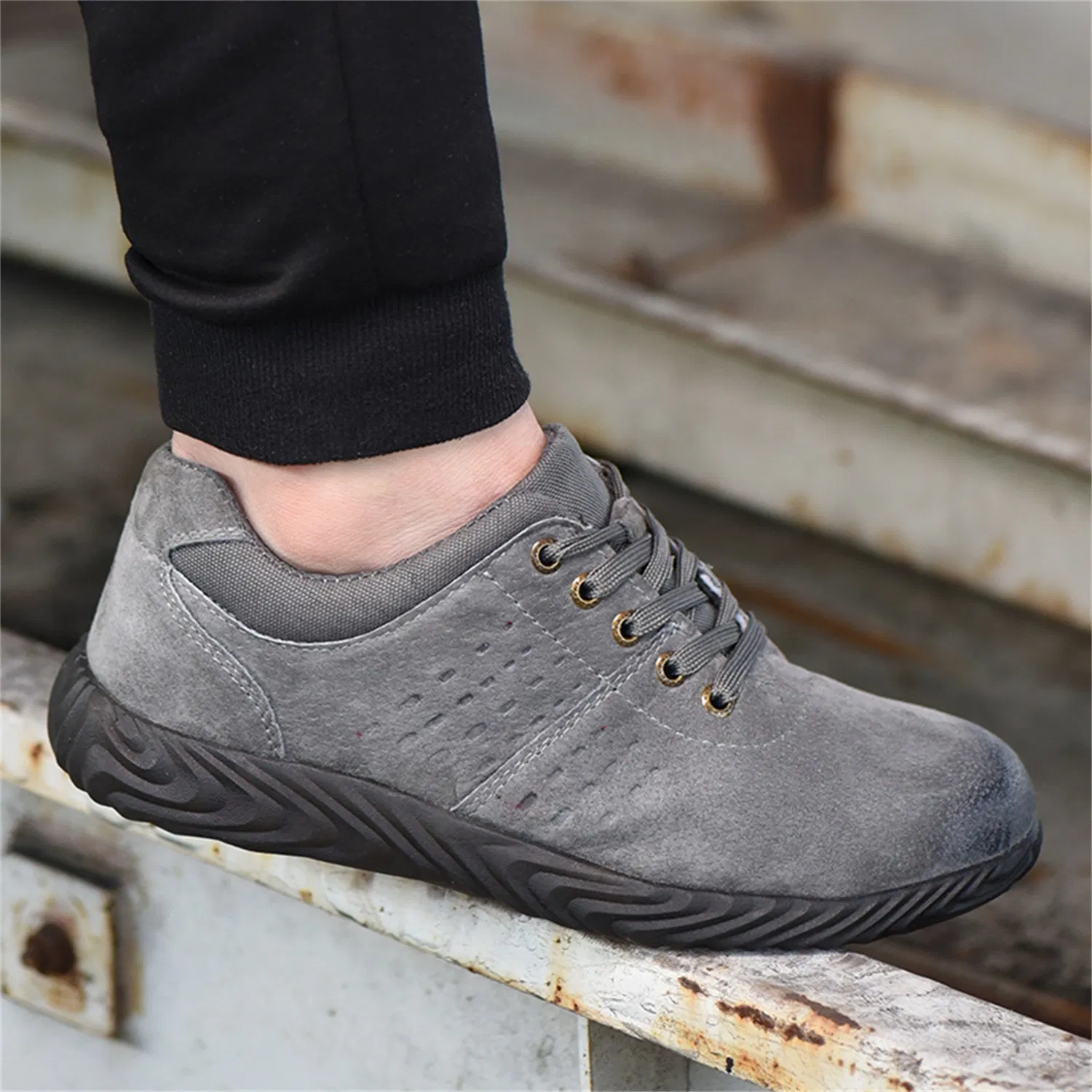 1 Pair Allen Cooper Leather Waterproof Steel Toe Safety Shoes