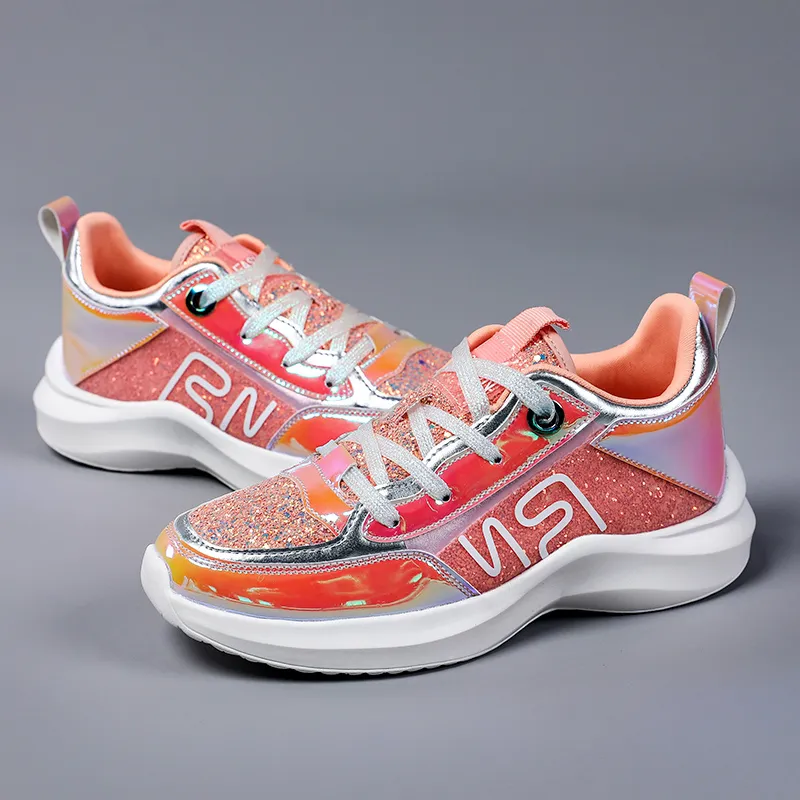 2020 New Hotsell Lady Shinny PU Sneakers Women Shoe