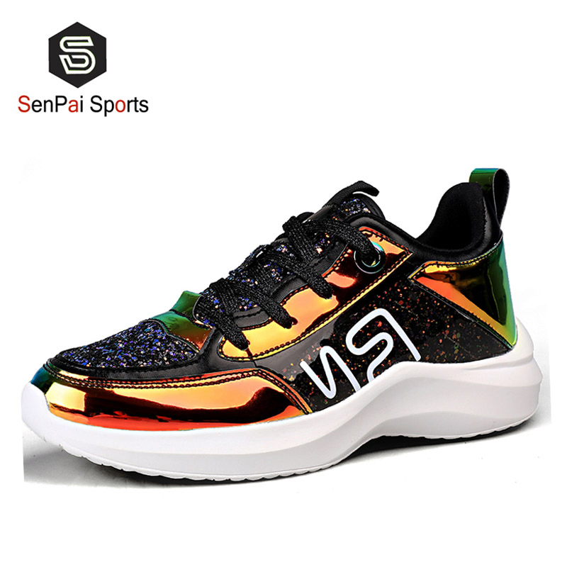2021 New Hotsell Lady Shinny PU Sneakers Women Shoe