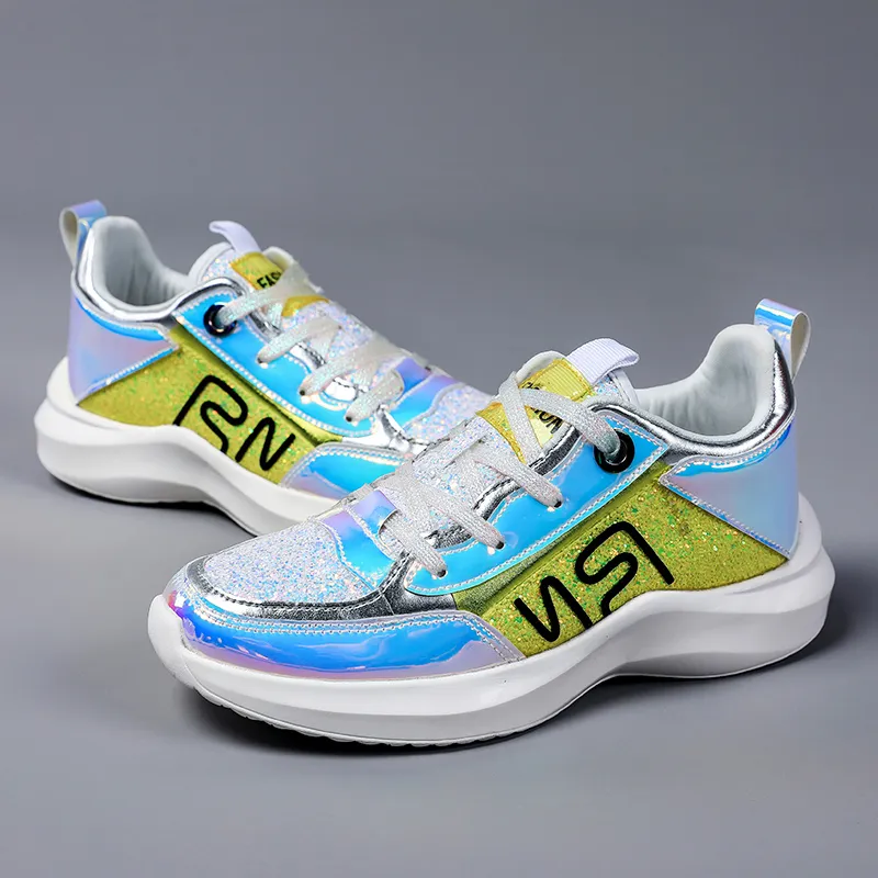 2020 New Hotsell Lady Shinny PU Sneakers Women Shoe