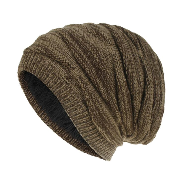 2021 Slouchy Baggy Beanie Knitted Cap Hat with Fleece Lining