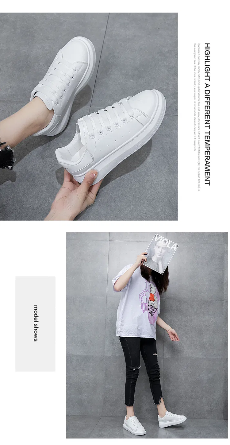 2021 New Fashion PU White Shoes Sports Shoes Sneaker