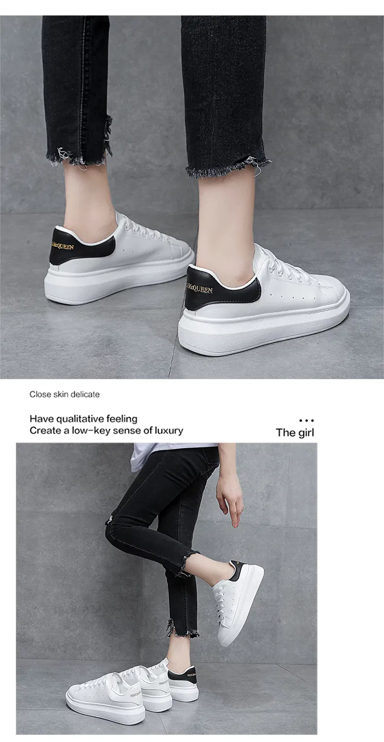 2021 New Fashion PU White Shoes Sports Shoes Sneaker