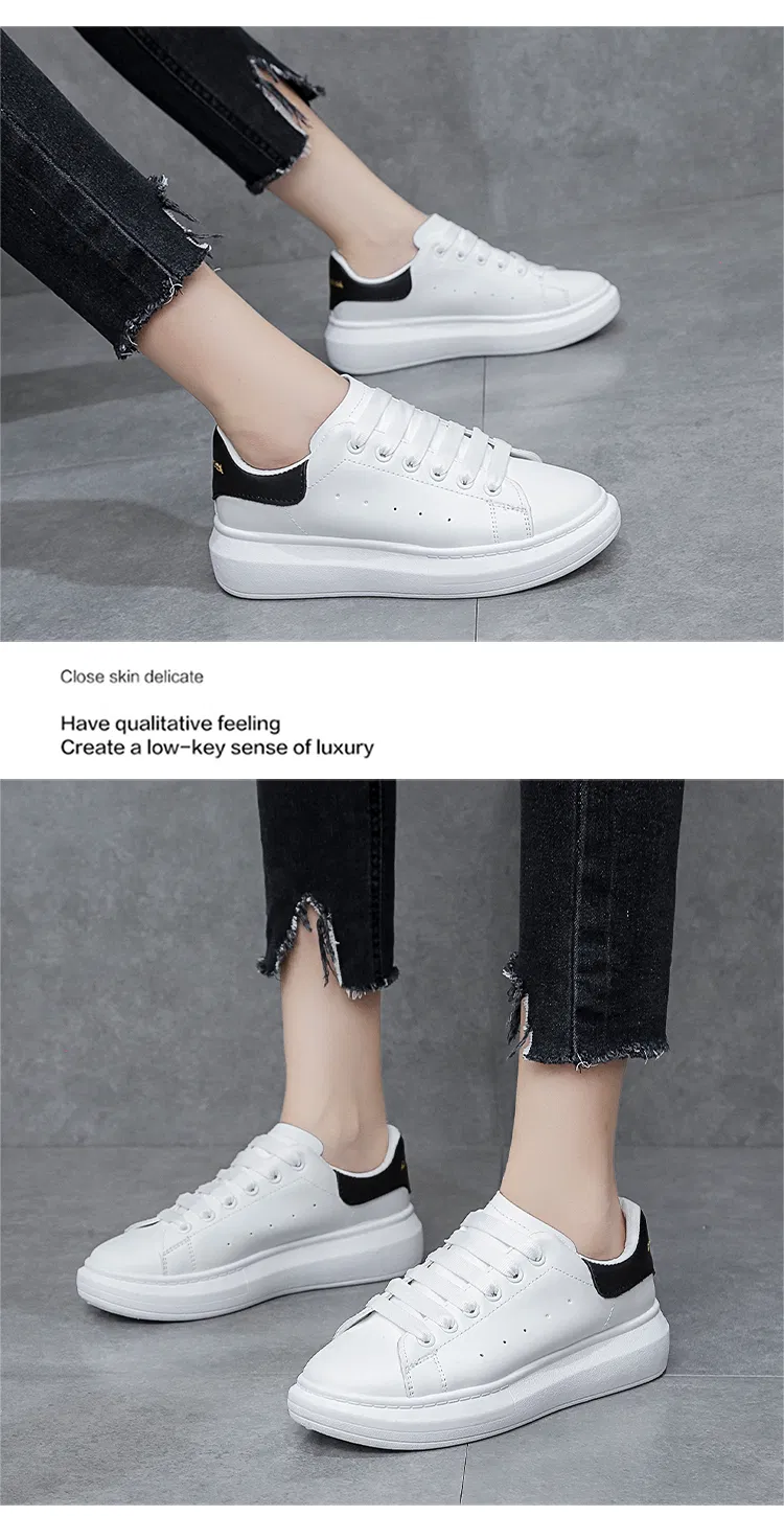 2021 New Fashion PU White Shoes Sports Shoes Sneaker