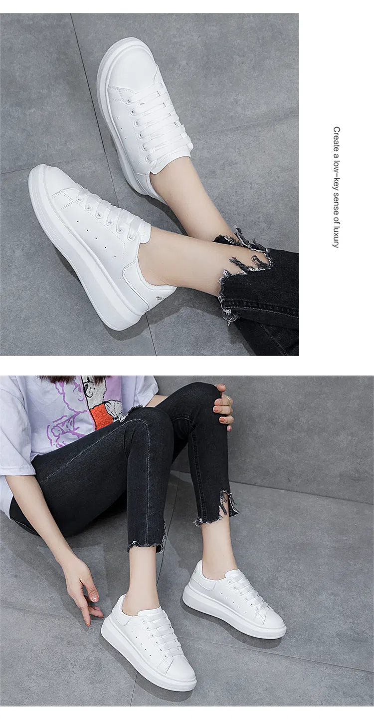2021 New Fashion PU White Shoes Sports Shoes Sneaker