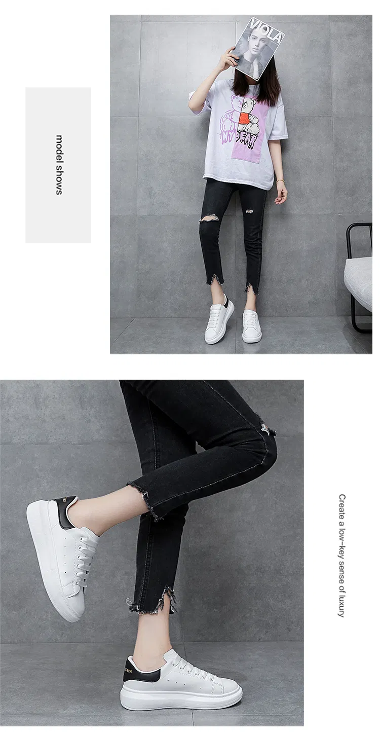2021 New Fashion PU White Shoes Sports Shoes Sneaker