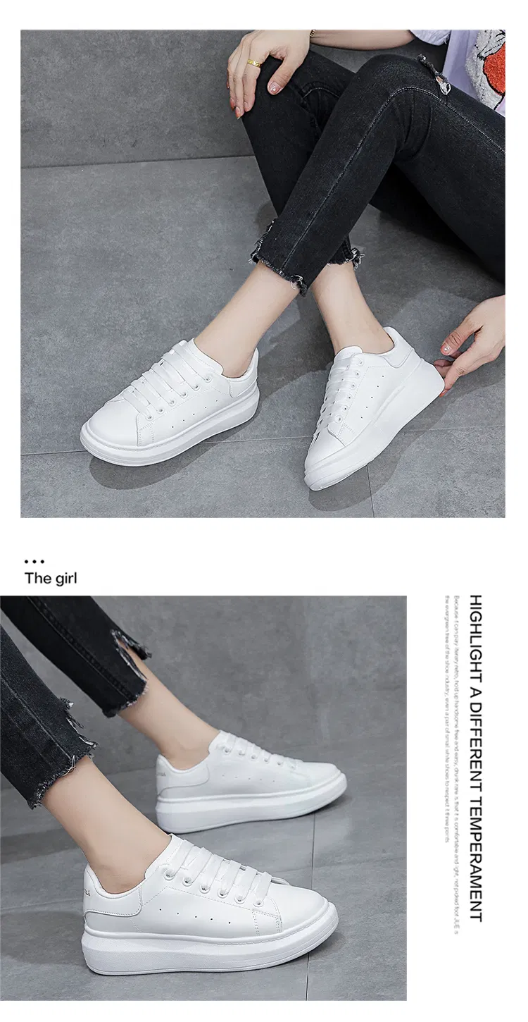 2021 New Fashion PU White Shoes Sports Shoes Sneaker
