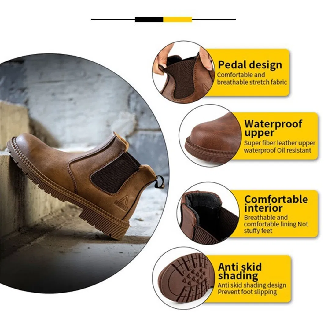 2021 Newstyle Waterproof Anti Smashing Steel Toe Men Work Rubber Safety Boots