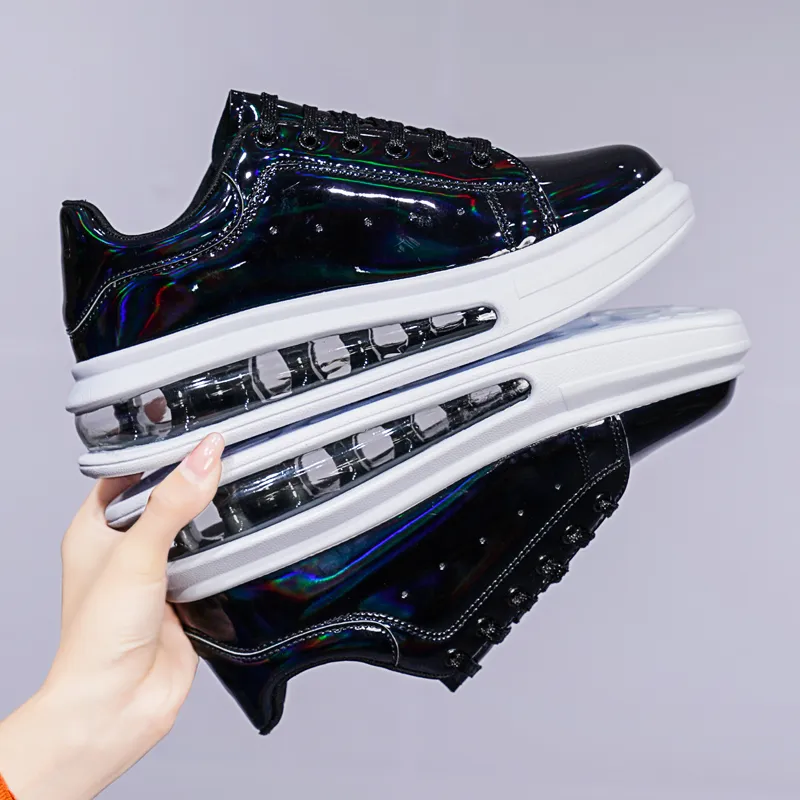 2021 Trending Women New Branded Shinny Sneakers Lady Fashion Footwear