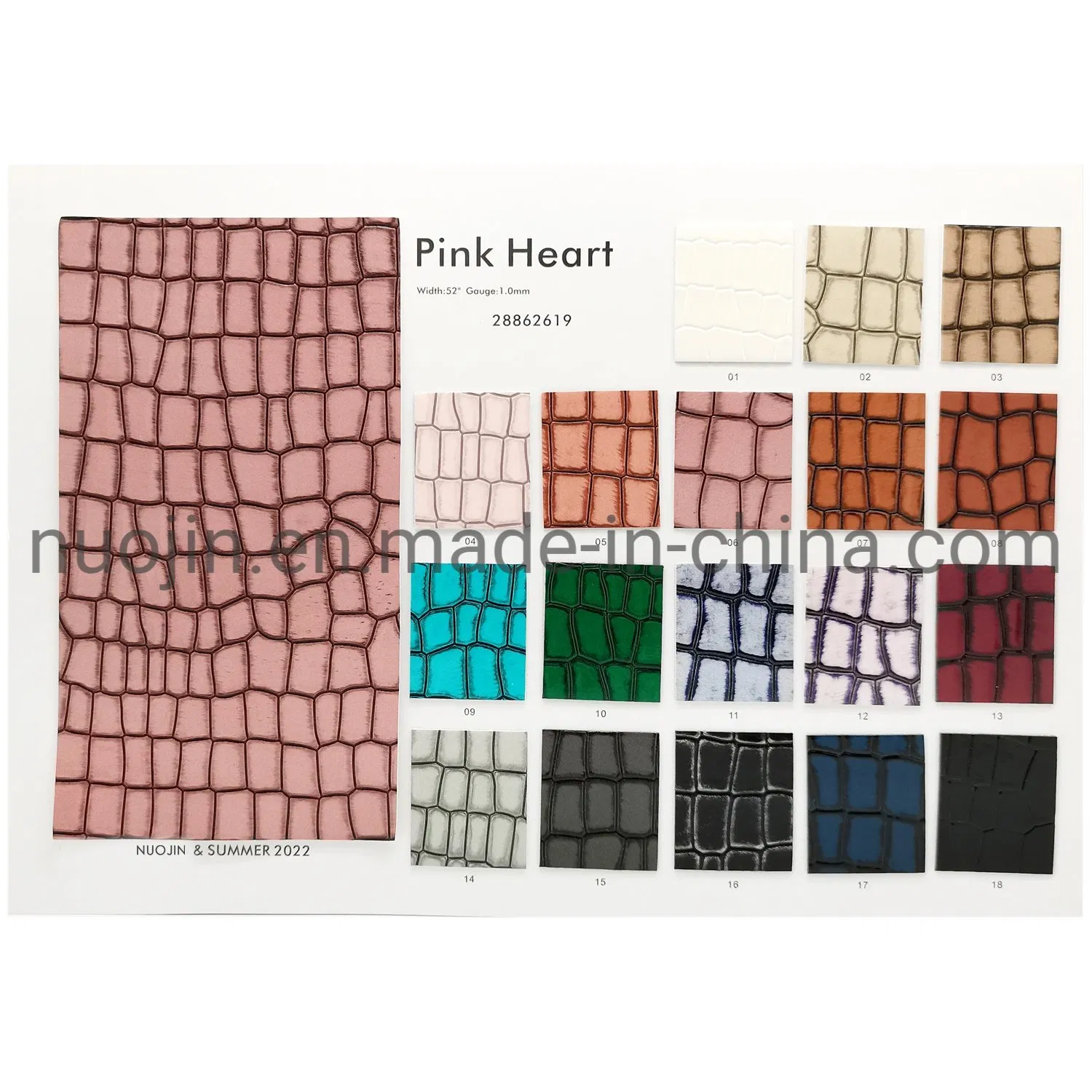 2021colorful Leather Alligator Print PU Leather Rolls Faux Leather Rolls