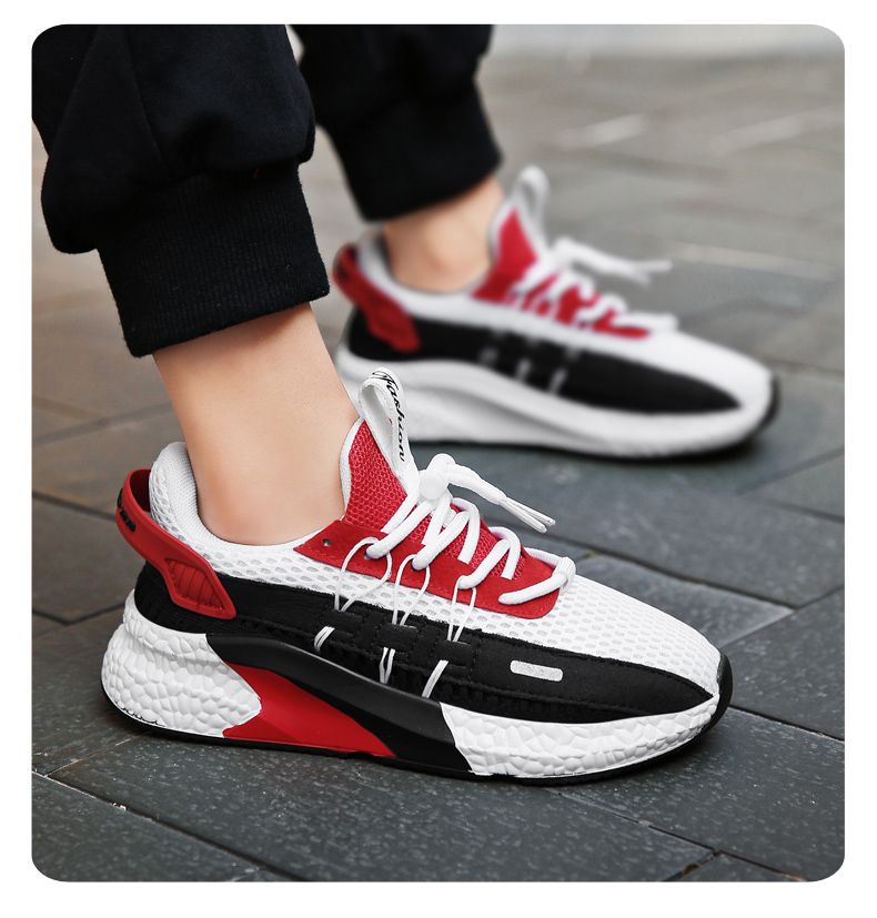 2022 Fashionable Kids Colorful Lace-up Sports Sneaker Running Shoes