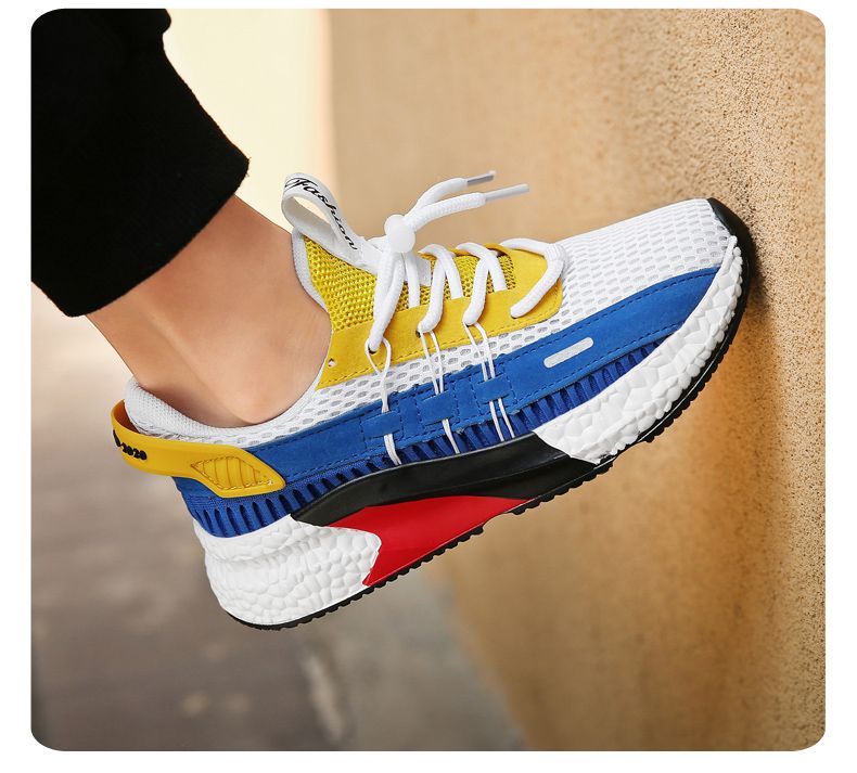 2022 Fashionable Kids Colorful Lace-up Sports Sneaker Running Shoes