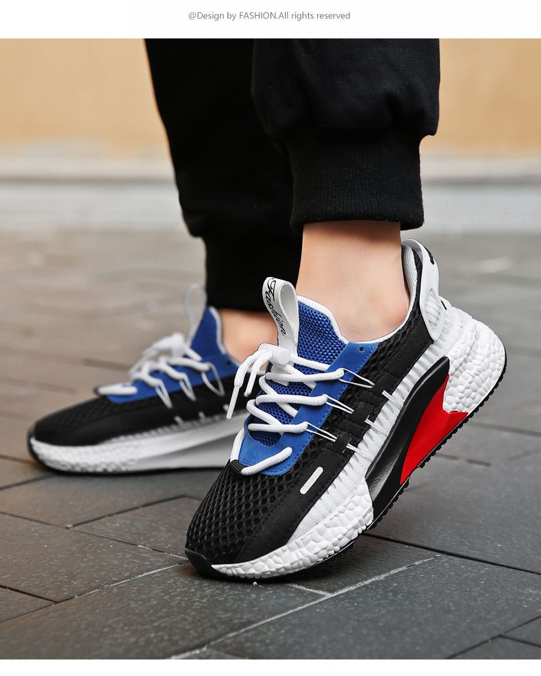 2022 Fashionable Kids Colorful Lace-up Sports Sneaker Running Shoes