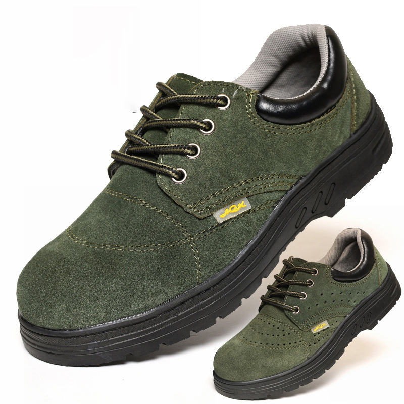 Amazon Hot Sales Famous Safety Shoes Anti Smashing Safety Shoes Breathable Summer Anti Silp Safety Brand Leather Shoes