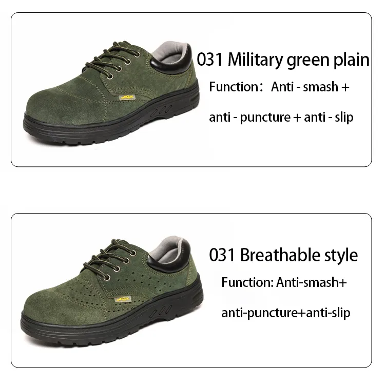 Amazon Hot Sales Famous Safety Shoes Anti Smashing Safety Shoes Breathable Summer Anti Silp Safety Brand Leather Shoes
