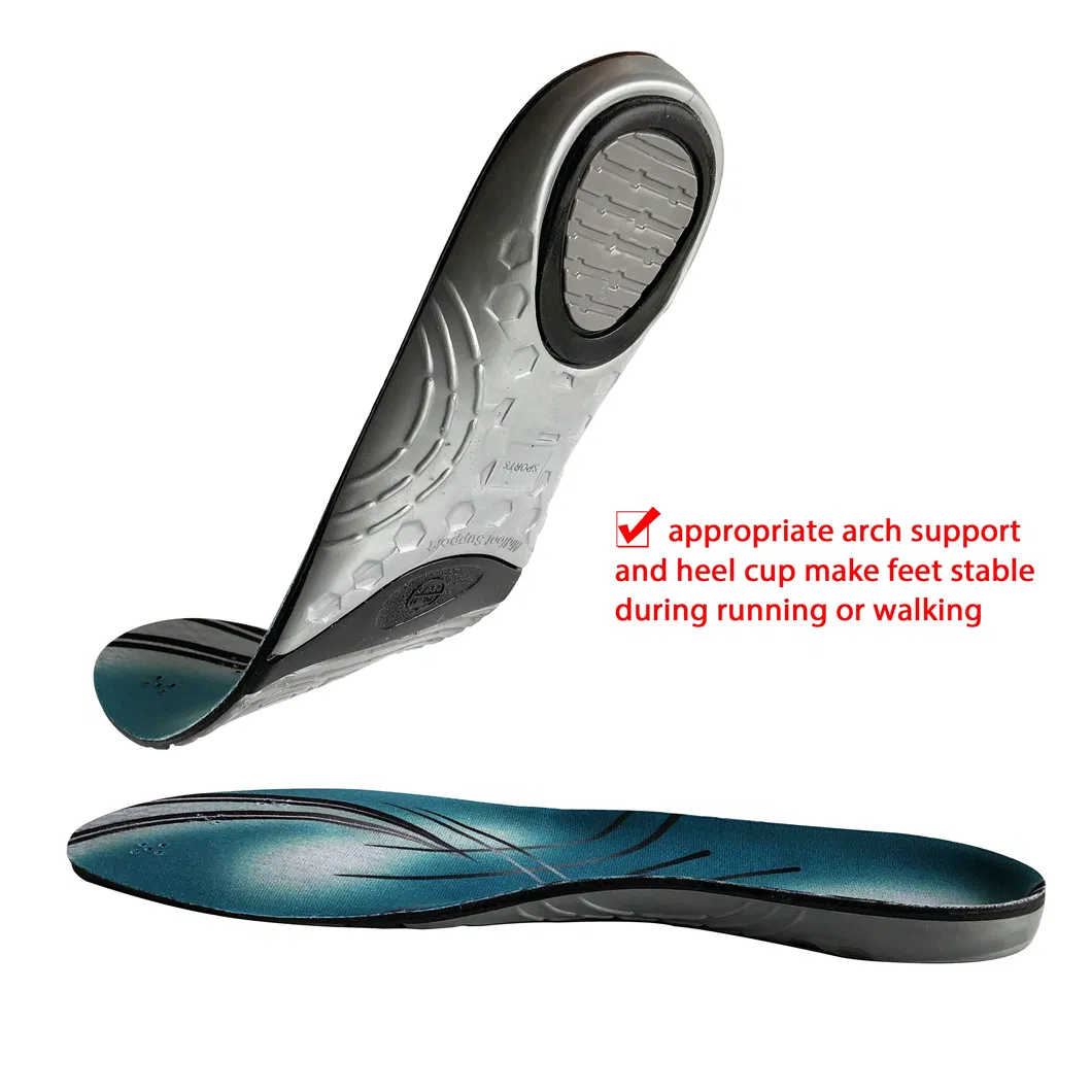 Amazon Insole Supplier Active Planter Fasciitis Heat Silicone Heel Low Arch Support Gel Shoe Insole
