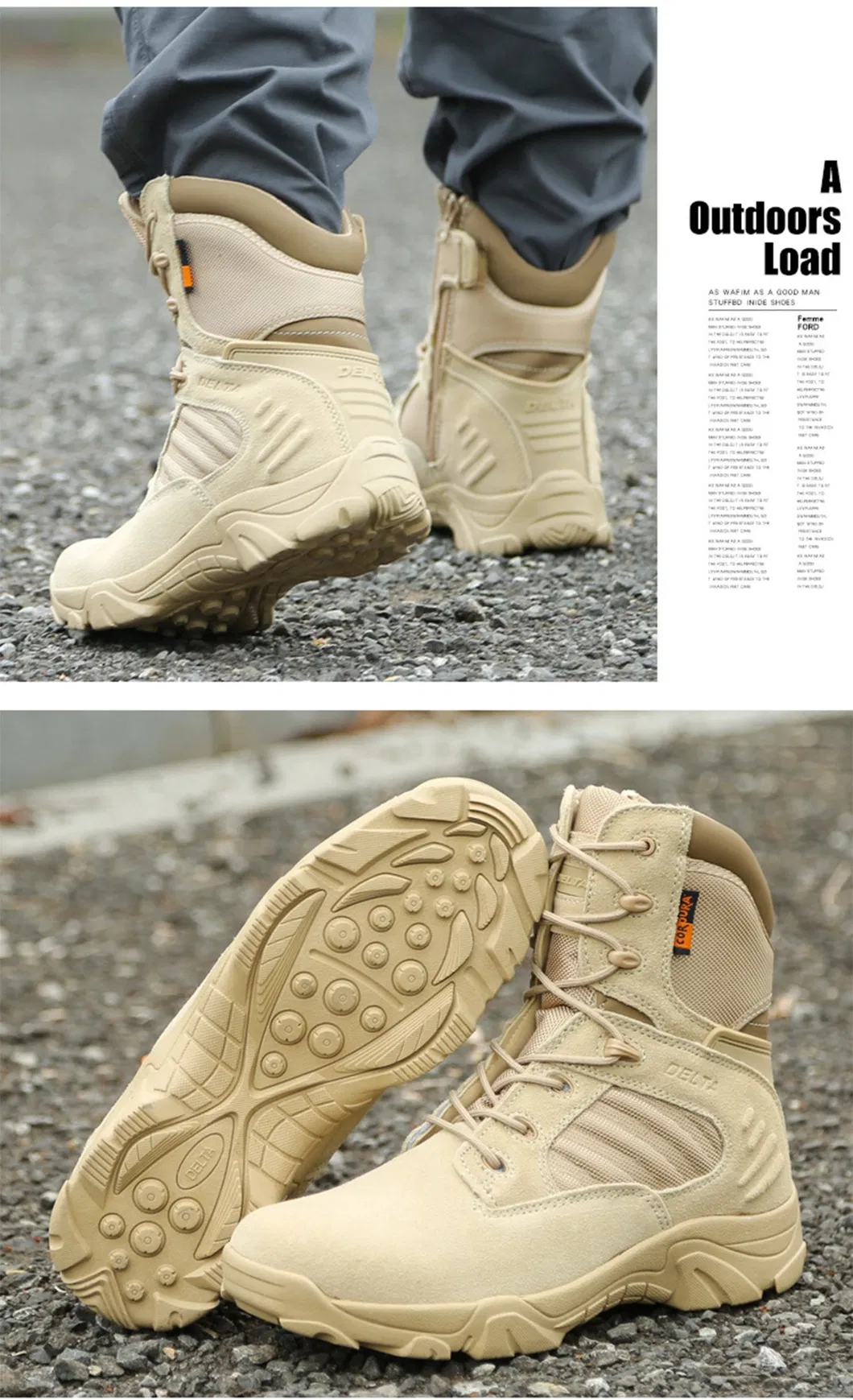 Army Style Jungle Old One Side Jip Strong Desert Sepatu Guangzhou Bats Boots