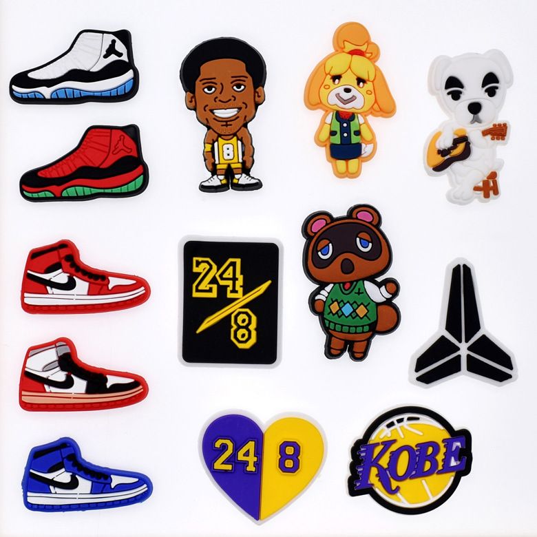 Basketball Sports Fashion Shoes Decoration Accessories PVC Children Ladies Shoes Flower 3D Shoes Charm