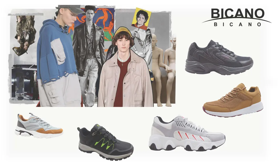 Bia20m-79 Men Casual Sport Shoes Trainer Treaded Chunky Sole