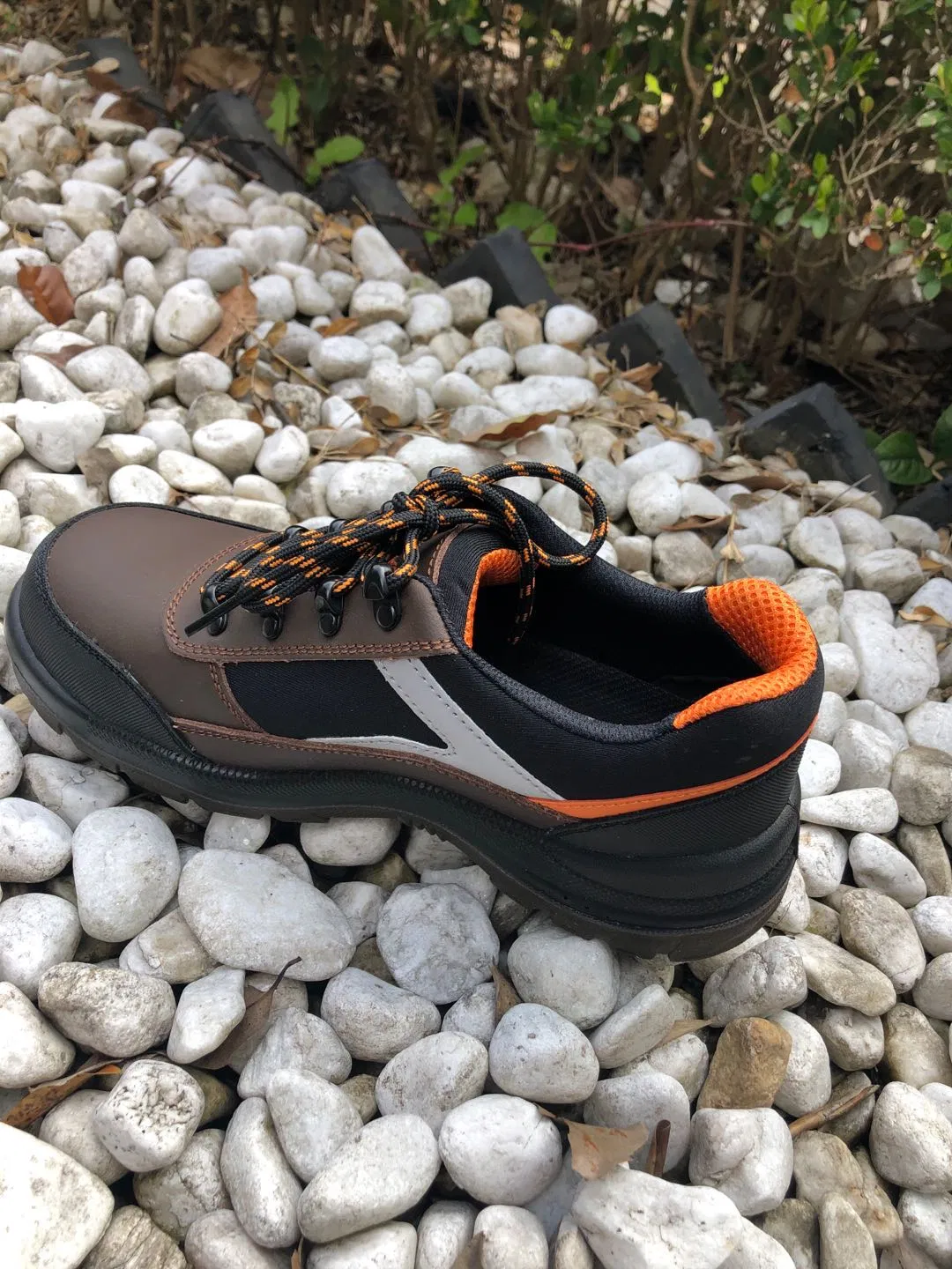 Brown Crazy Horse Leather Upper PU Injection Safety Shoes