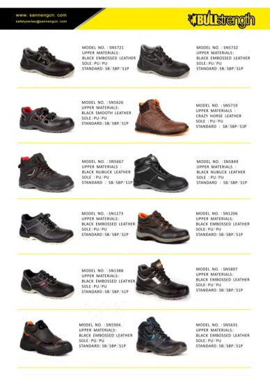 Ce Certificate Industrial Leather Men/Women Safety Shoes Safety Footwear with Non-Metal Standard Working Shoe Sn5798