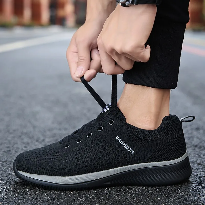 Cheap Mens Breathable Mesh Sports Shoes Fashion Casual Running Shoes, Comfortable Wear-Resistant and Non-Slip Man Outdoor Sneaker Shoes