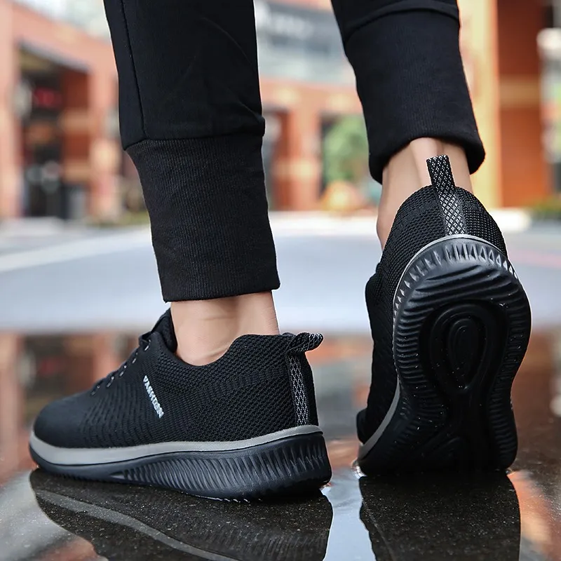 Cheap Mens Breathable Mesh Sports Shoes Fashion Casual Running Shoes, Comfortable Wear-Resistant and Non-Slip Man Outdoor Sneaker Shoes