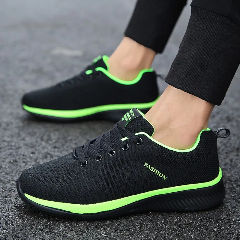 Cheap Mens Breathable Mesh Sports Shoes Fashion Casual Running Shoes, Comfortable Wear-Resistant and Non-Slip Man Outdoor Sneaker Shoes
