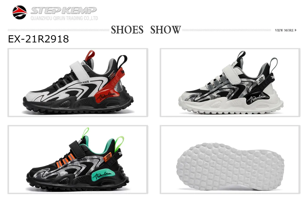 Children′s Sports Shoes New Soft Sole Casual 2021 Boy and Girl Middle and Big Kids Ex-21r2918