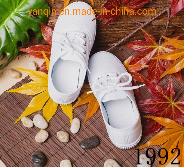 Children Students White Cloth Shoes Boys and Girls Children School Activities White Dancing Shoes White Sports Gymnastics Shoes Children