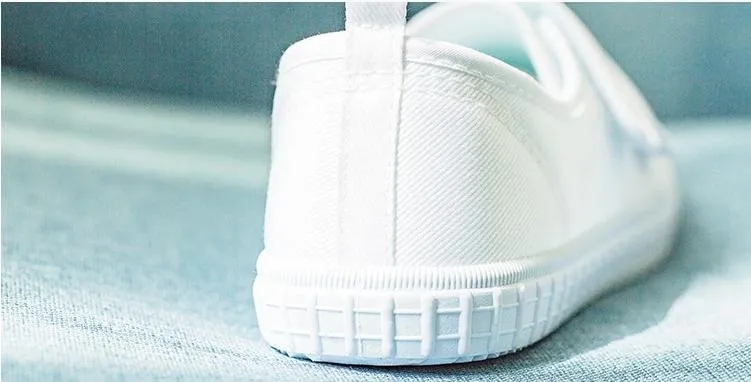 Children Students White Cloth Shoes Boys and Girls Children School Activities White Dancing Shoes White Sports Gymnastics Shoes Children