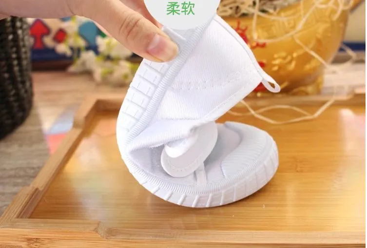 Children Students White Cloth Shoes Boys and Girls Children School Activities White Dancing Shoes White Sports Gymnastics Shoes Children