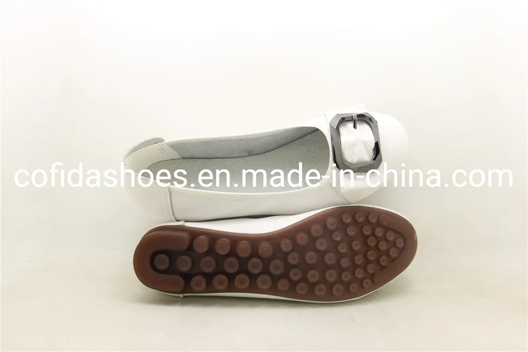 Classic Comfort Soft Leather Lady Ballerina Shoe