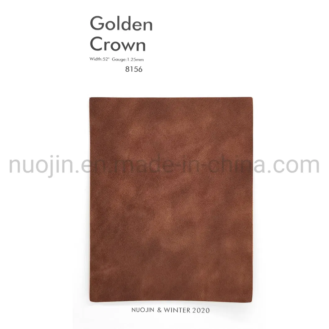 Colorful Imitation Cow Nubuck PU Vegan Leather for Shoe for Bag
