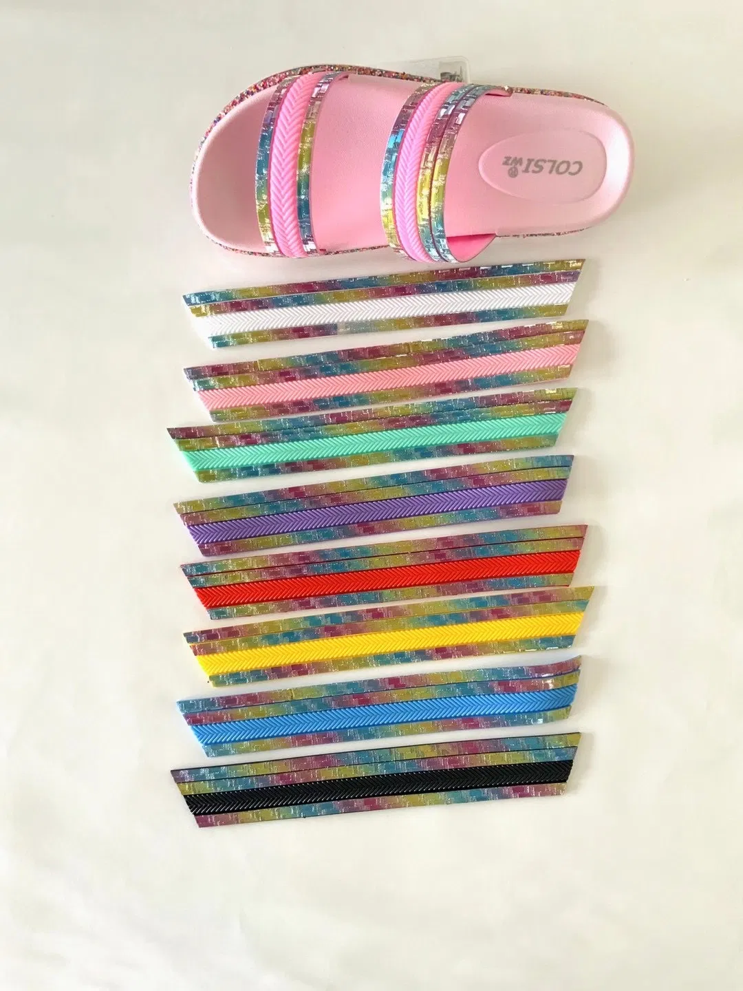 Colorful Waterproof PVC Strap 20mm 25mm 30mm PVC Welt for Shoes Upper Lady Sandals