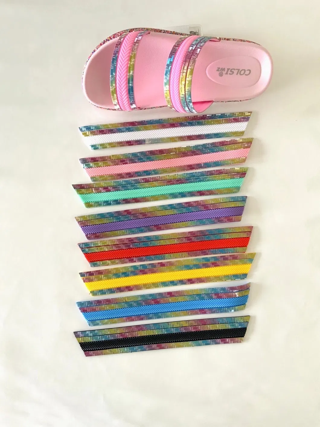 Colorful Waterproof PVC Strap 20mm 25mm 30mm PVC Welt for Shoes Upper Lady Sandals