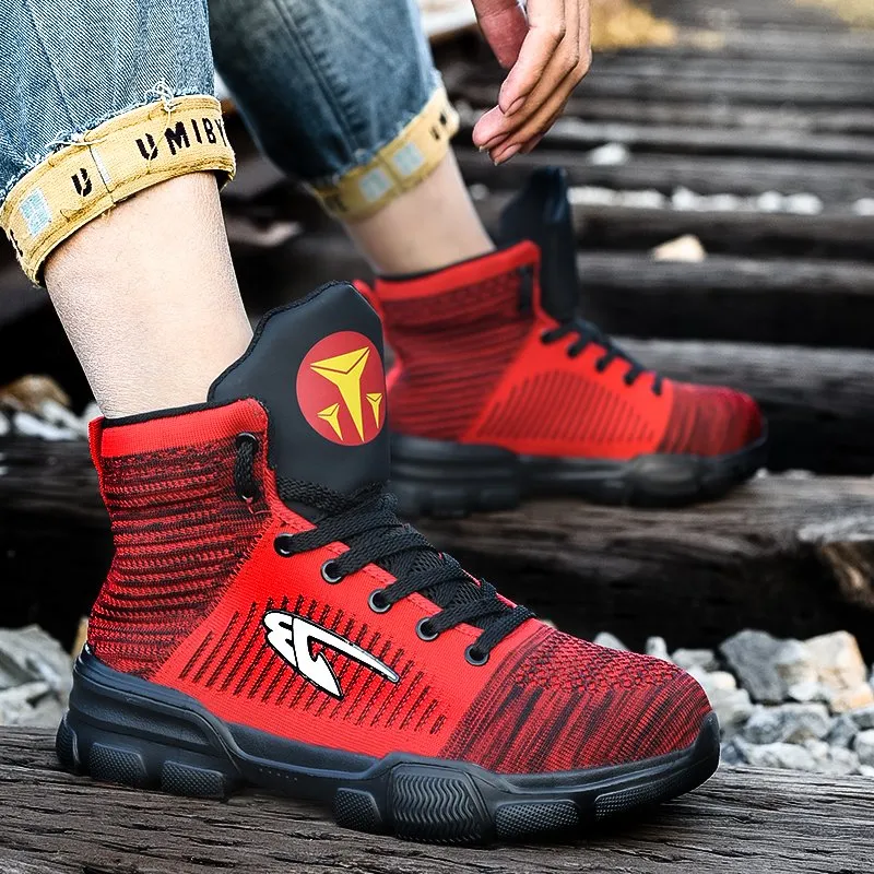 Construction Anti Smashing Leather Men Wrok Steel Toe Cap Boots