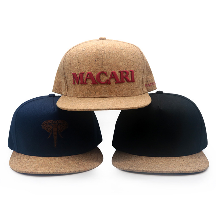 Custom Cork Hat Yugo Cork Brim Embroidered Hip Hop Hat