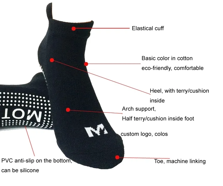 Custom Logo Anti Slip Grip Barre Yoga Pilates Socks Women with Grip