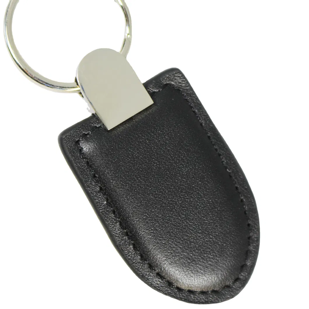 Custom Logo Black Color Leather Shoehorn Key Chain