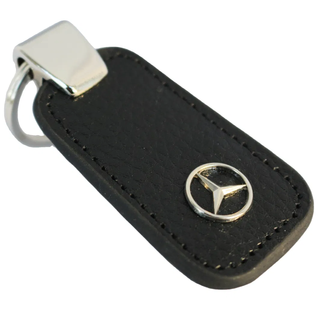 Custom Logo Black Color Leather Shoehorn Key Chain
