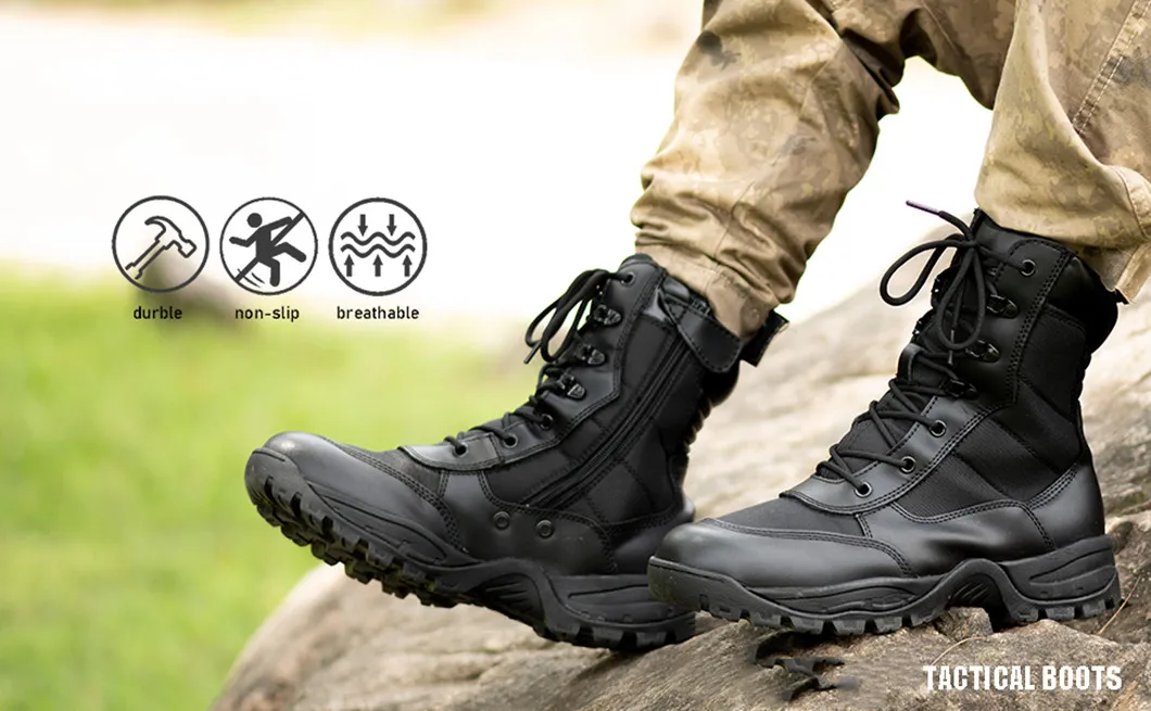 Custom Made Popular Military Style Desert Combat Swat Tactical Boots
