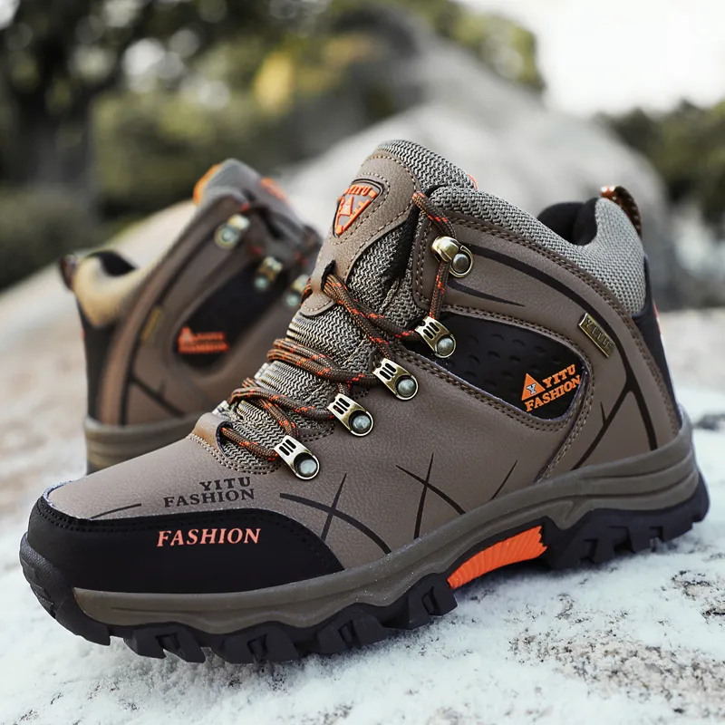 Custom Outdoor Climbing Leather Sport Hiking Shoes for Men