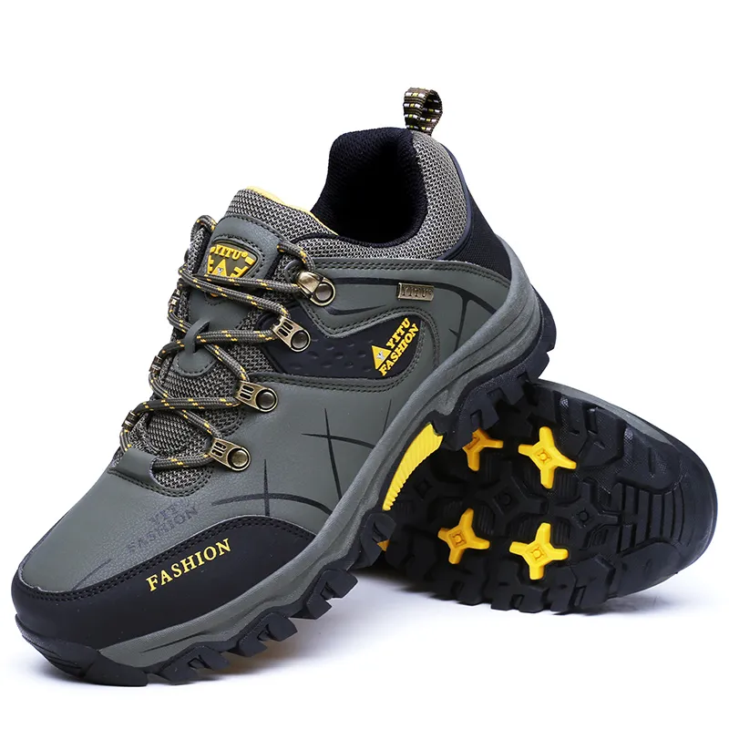 Custom Outdoor Climbing Leather Sport Hiking Shoes for Men