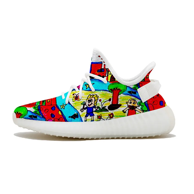 Designed Custom Printing Fashion Shoes for Women Causal Sneakers Teenagers Girls Lightweight 3D Trainers Children Size Pod Sneakers