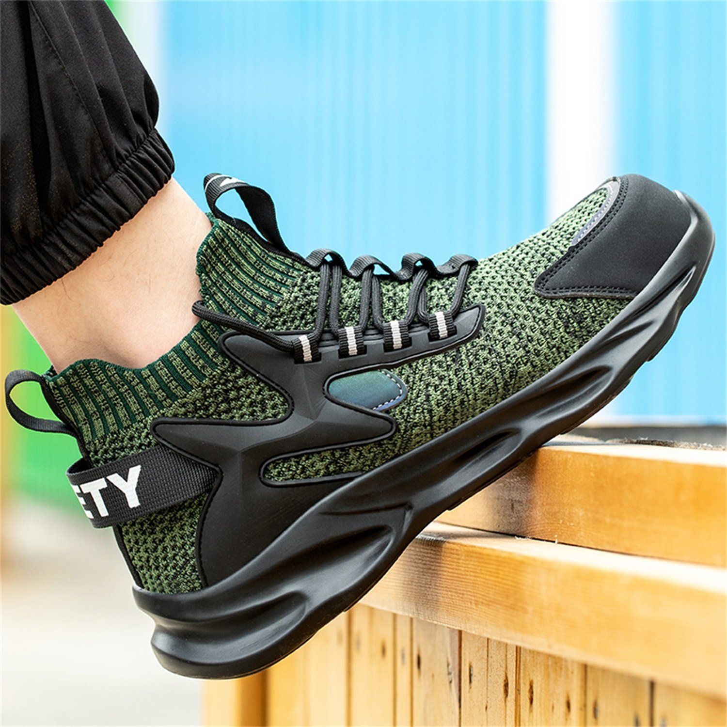 Dropshipping Workwear Safe Insulation Boa Professional Laceless Bandung Zipper Safety Shoes