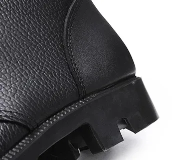 Factory OEM Black Split Embossed Leather Moulding Outsole Military Style Boots Tactical Combat Army Style Boots