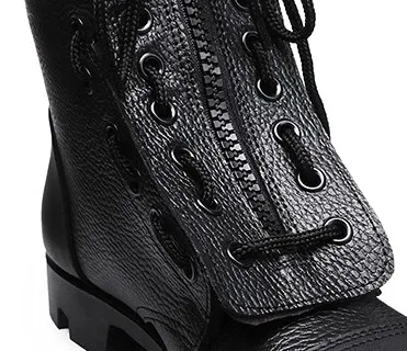 Factory OEM Black Split Embossed Leather Moulding Outsole Military Style Boots Tactical Combat Army Style Boots
