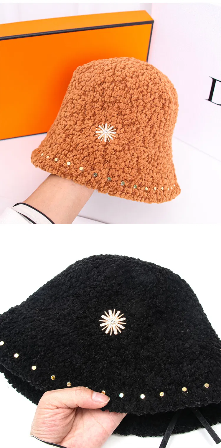 Factory Price Cheap Stylish Berber Fleece Fisherman Women Bucket Hat