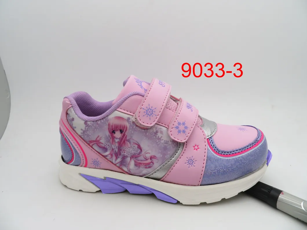 Factory Price High Quality China Fashion Design Kids Sneakers Boy Girls Leather Rubber Shoes